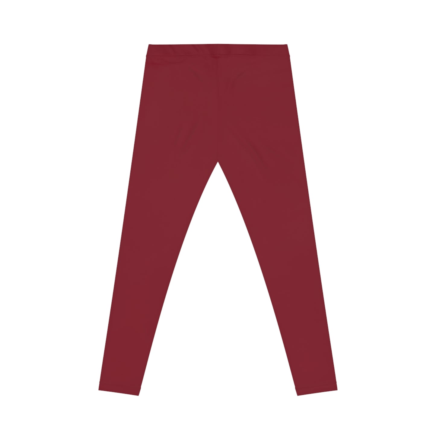 Burgundy Color Women's Poly-Span Casual Leggings XS-2XL