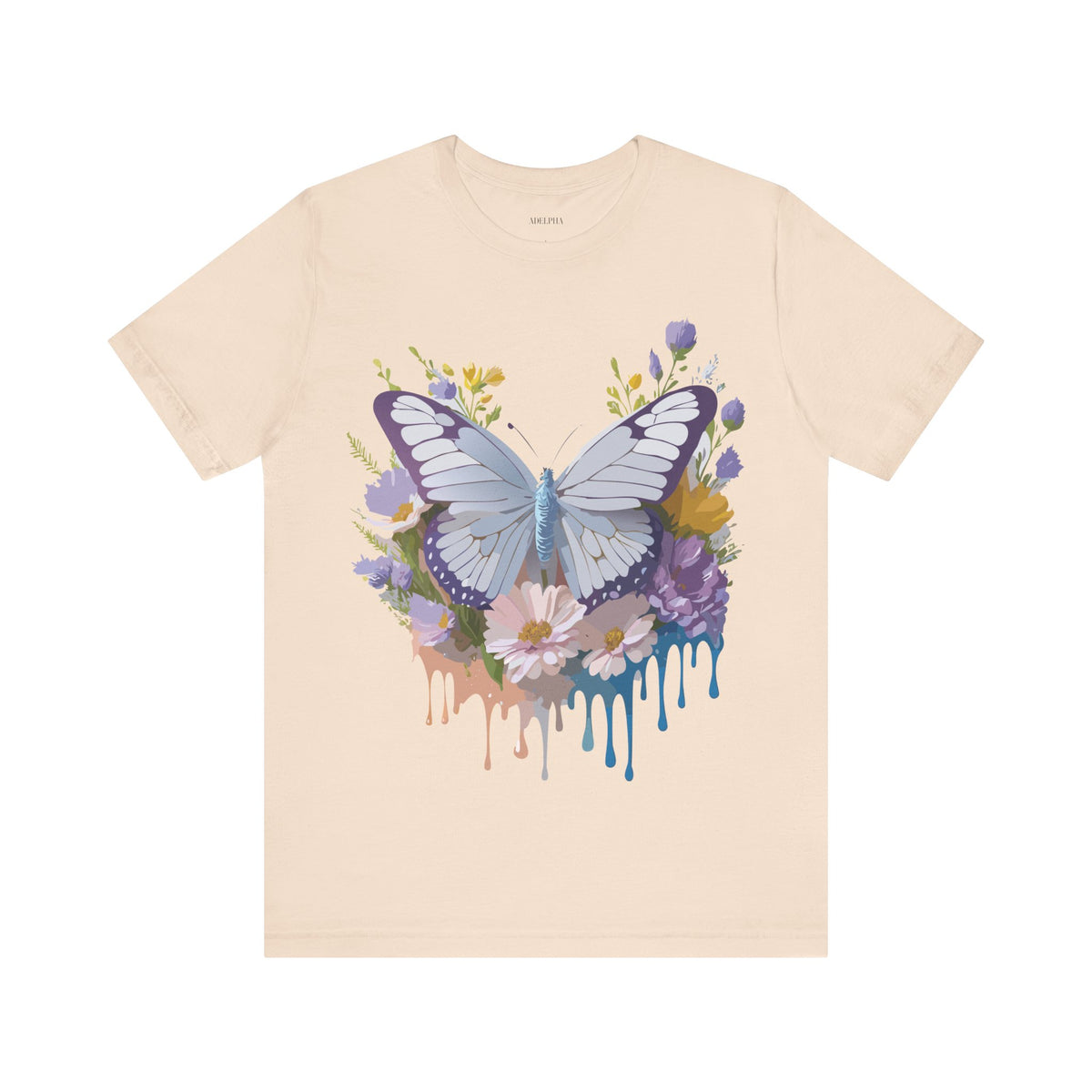 Butterfly Graphic Unisex Cotton Bella+Canvas Tee with Art Design n21