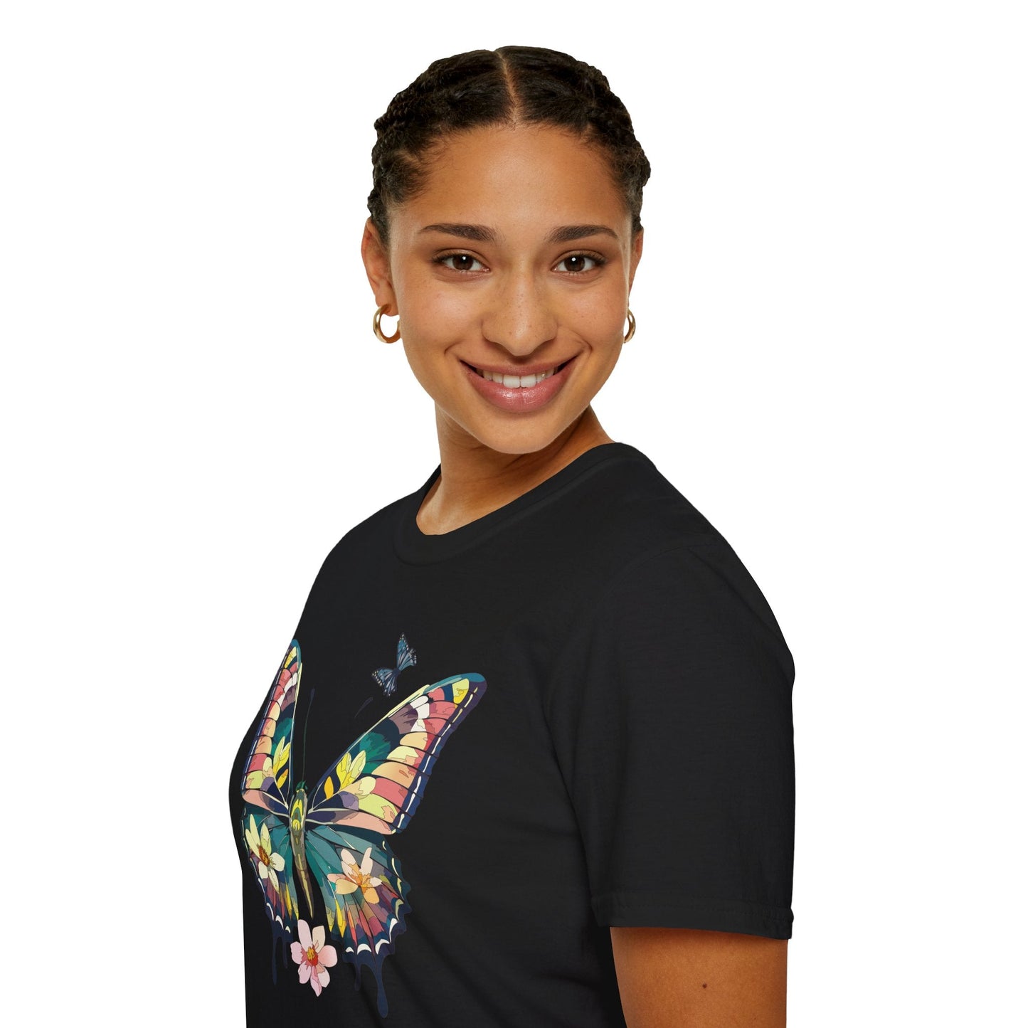 Butterfly T Shirt For Unisex Softstyle 64000 Short Sleeve Monarch Butterfly Tee Design