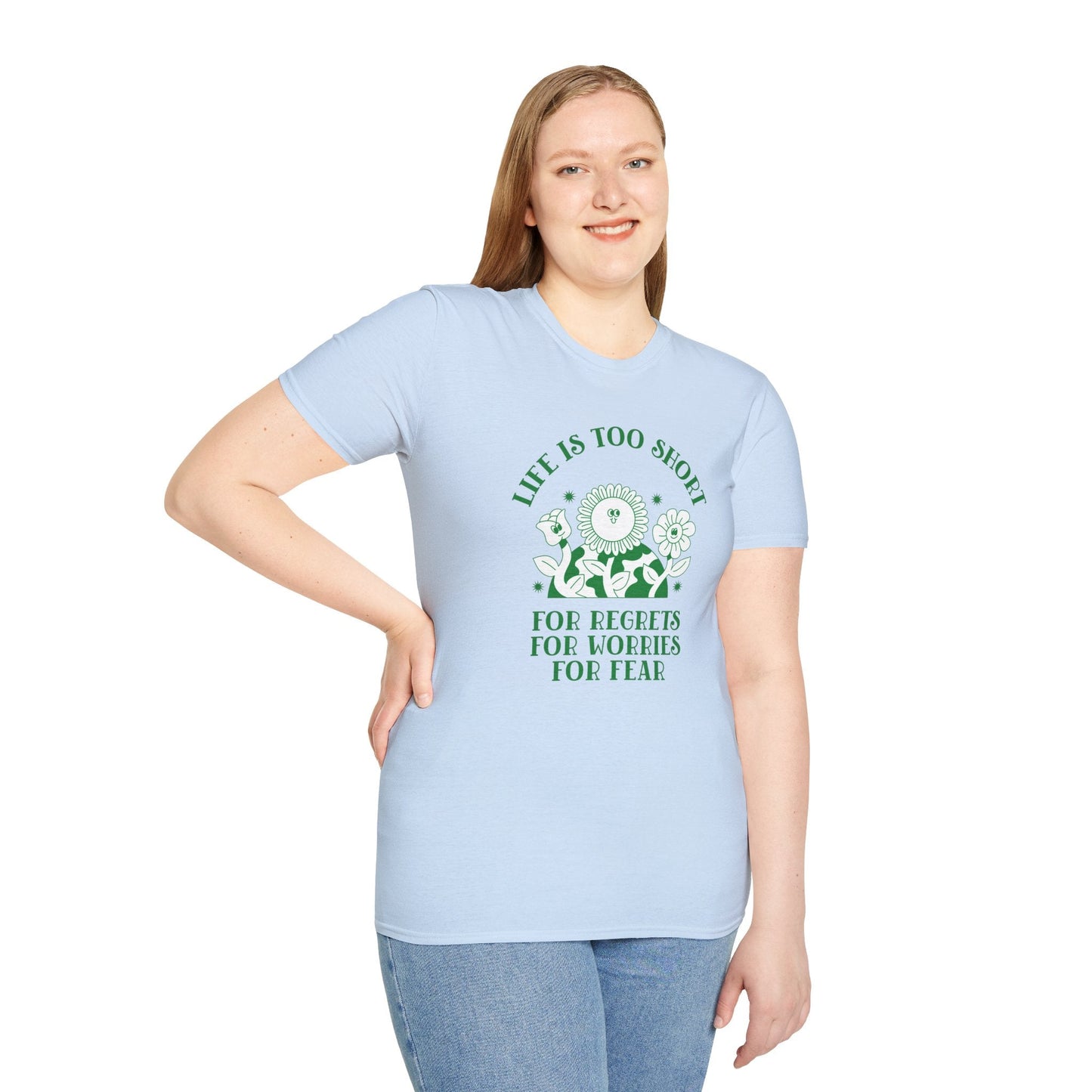 Positive Slogan T Shirts With Positive Words Tee Shirt Good Quotes Unisex Gildan Softstyle 64000 100 Percent Cotton