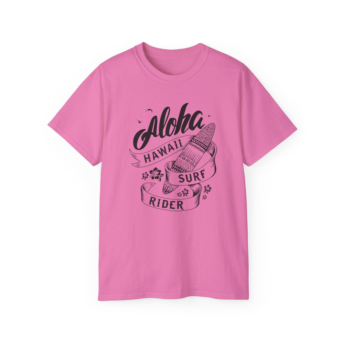 Aloha Hawaii Surf Rider Tee | Surfboard Illustration, Tropical Vibes