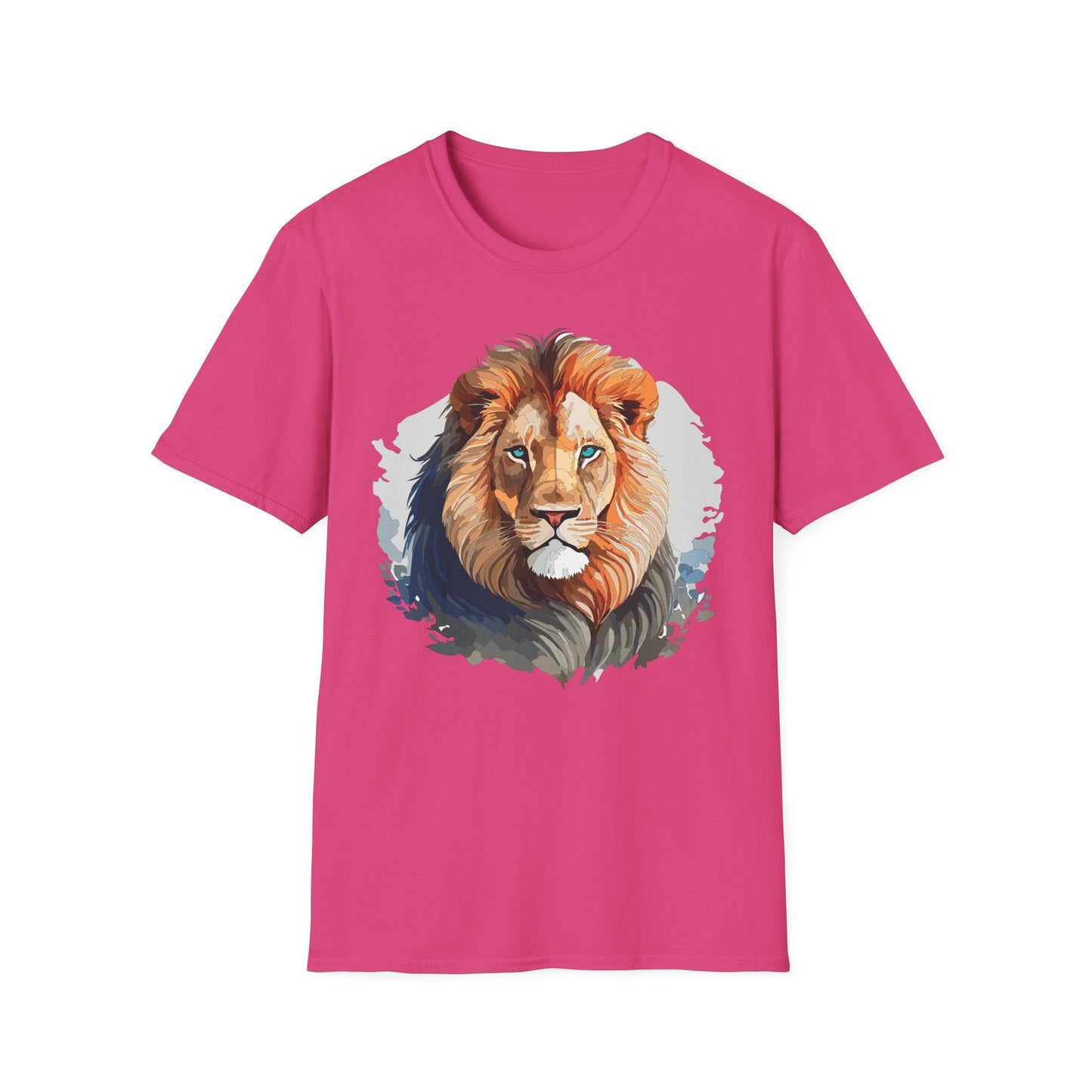 Lion Shirt Unisex Animal Tee Gildan Softstyle 64000 100 Percent Ring Spun Cotton