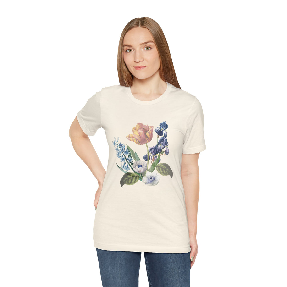 Floral Graphic Tee Shirt - Bella+Canvas Unisex 100 Cotton 52