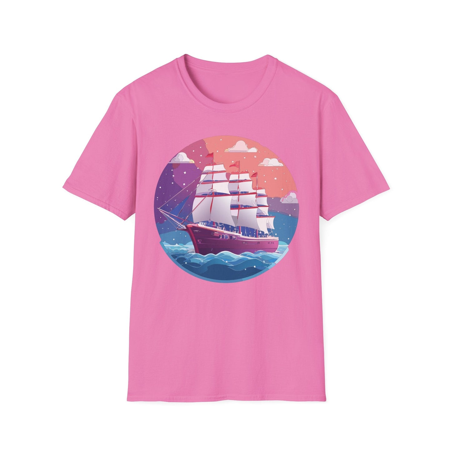 Unisex Gildan Softstyle 64000 T Shirt Ship Frigate Vessel Tee For Maritime Enthusiasts