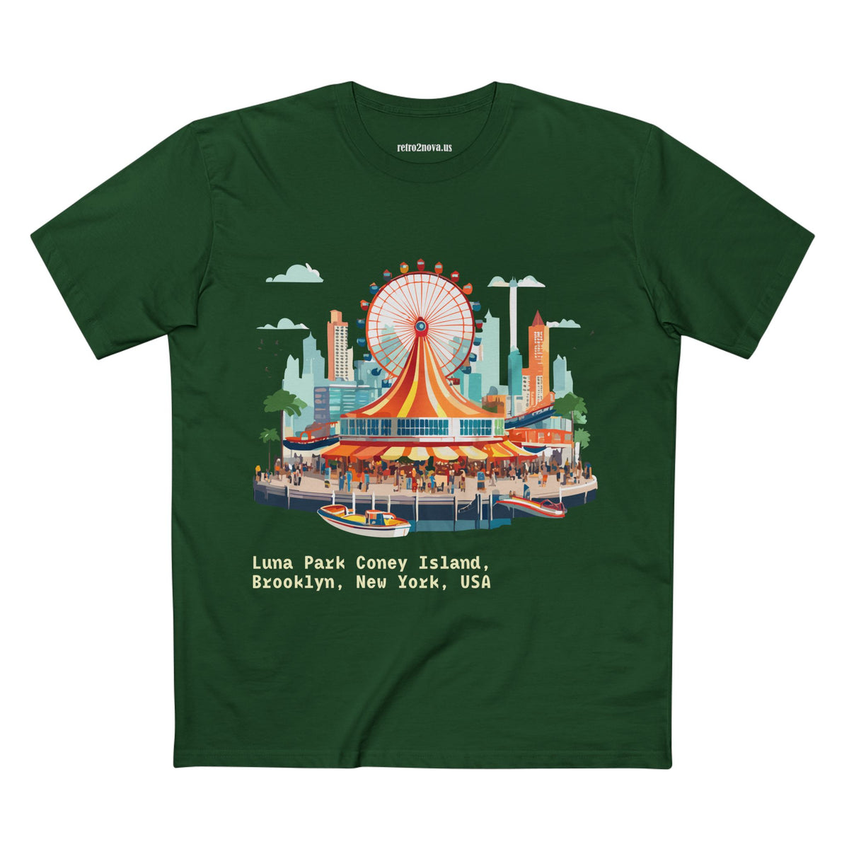 Luna Park Coney Island Carousel T-Shirt | Brooklyn New York Tee