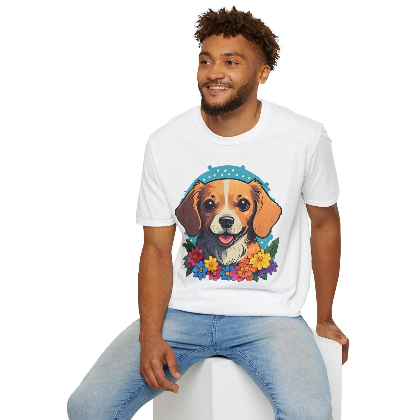 Dog Shirt Unisex Animal Tee Softstyle Cotton Ring Spun Comfort