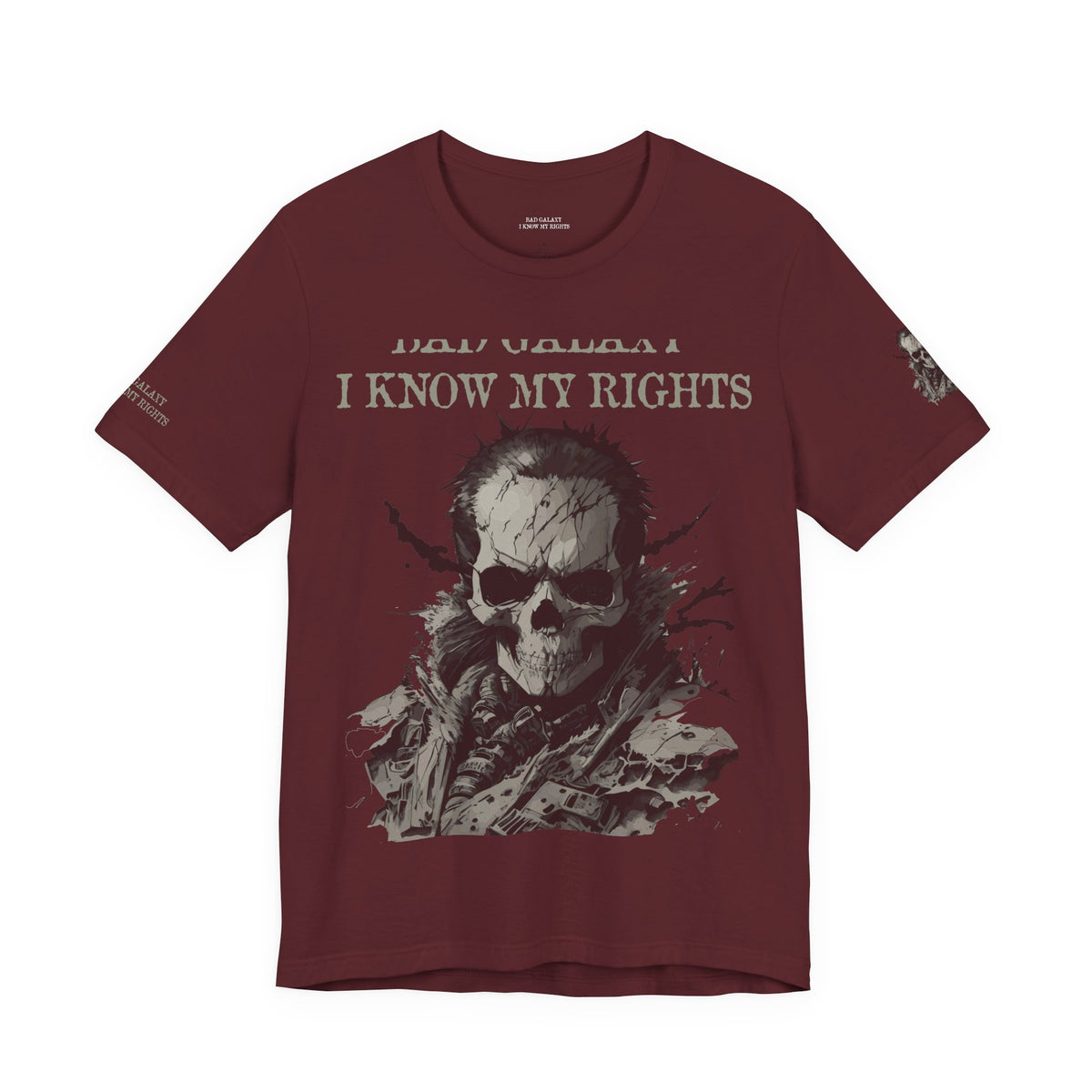 Skull Rock Graphic Unisex Cotton Bella+Canvas Tee with Art Design b47