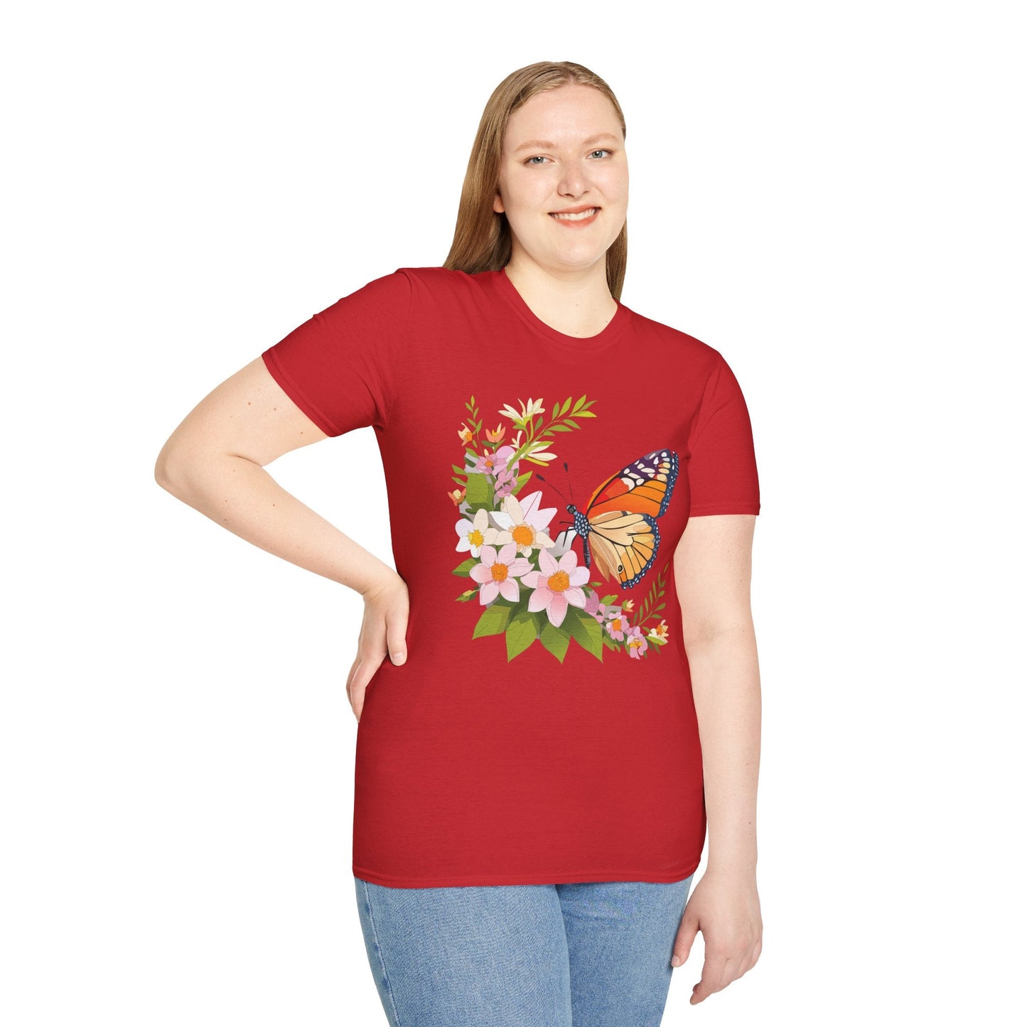 Monarch Butterfly T Shirt Unisex Softstyle Gildan 64000 100 Percent Cotton Tee Breathable