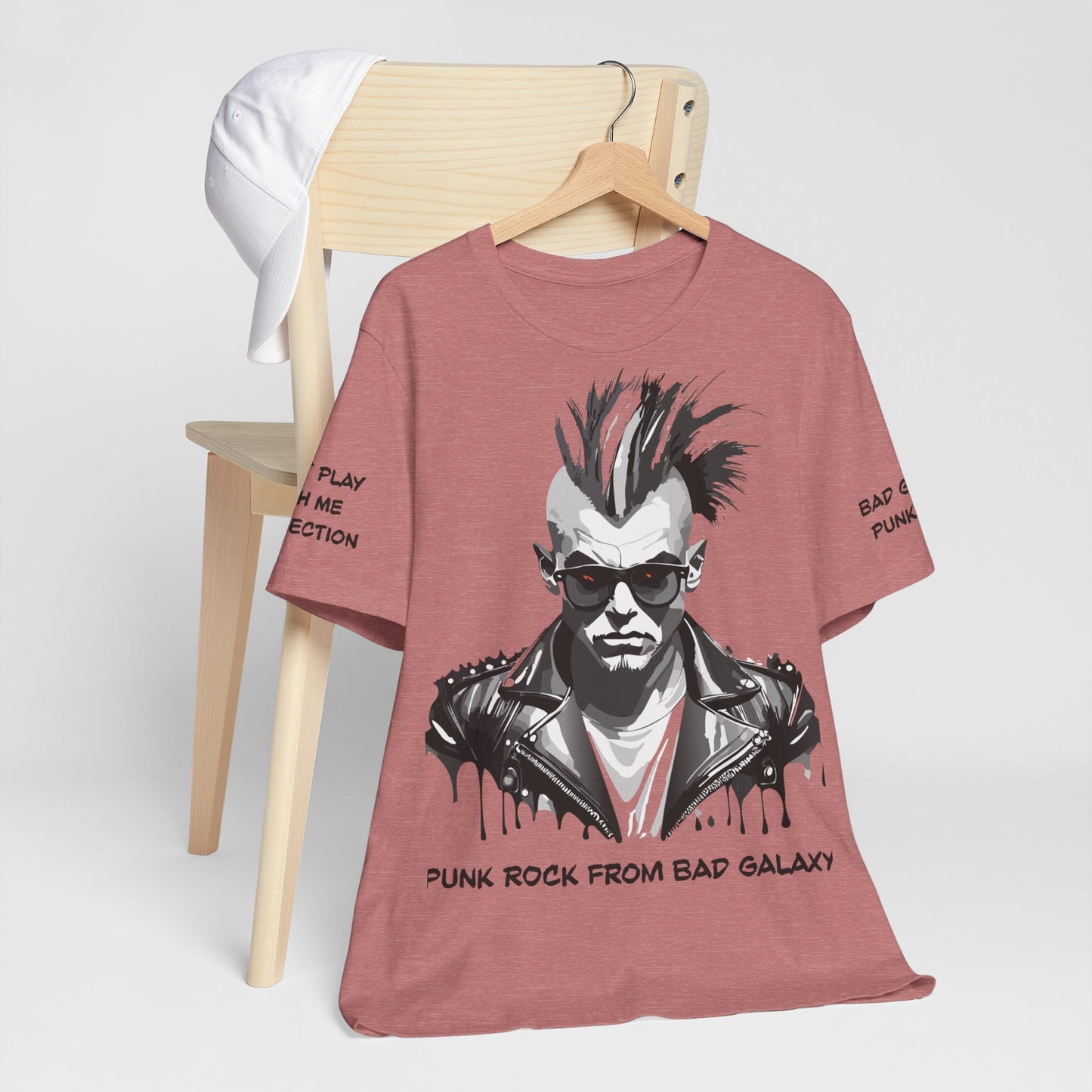 Punk Rock Tee Shirt From Bad Galaxy Made To Order 100 Percent Cotton With Eco Friendly Inks