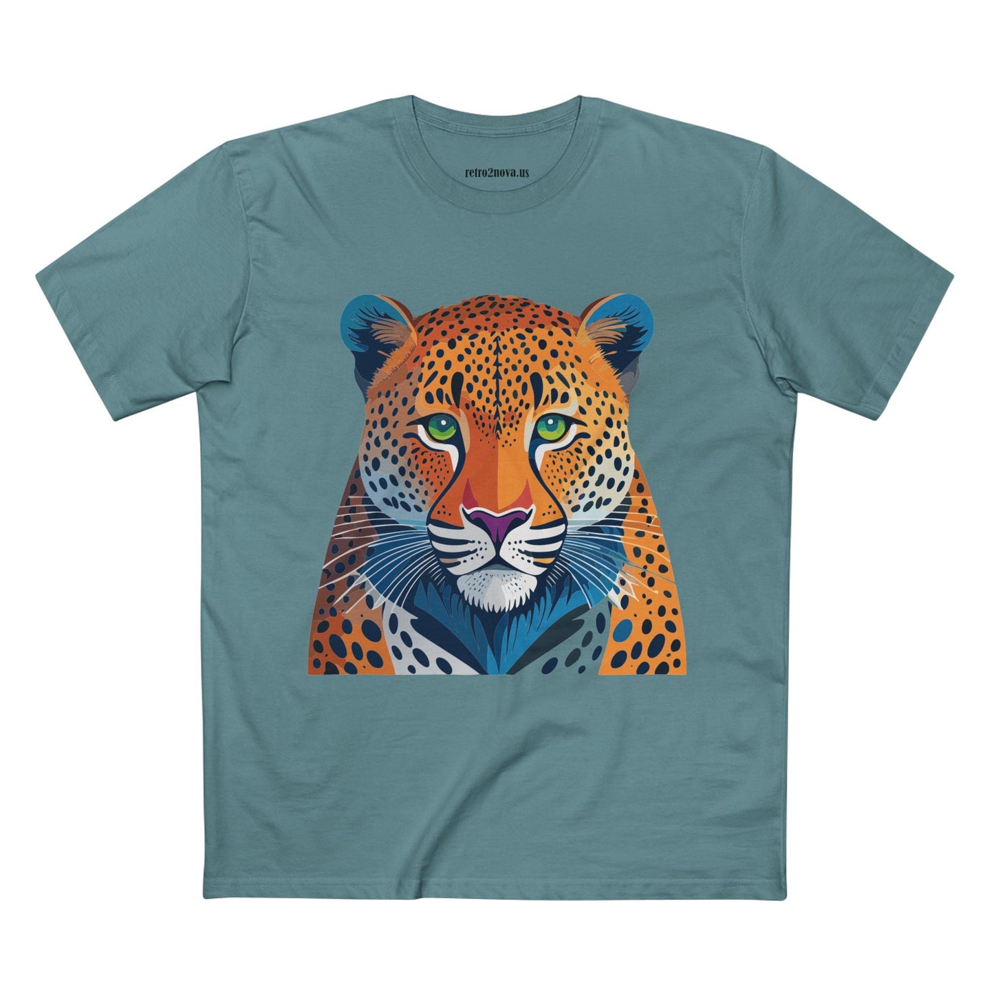 Unisex Cheetah Shirt Premium Cotton Tee With Original Art Design From Retro2Nova Art Collection For Everyday Comfort