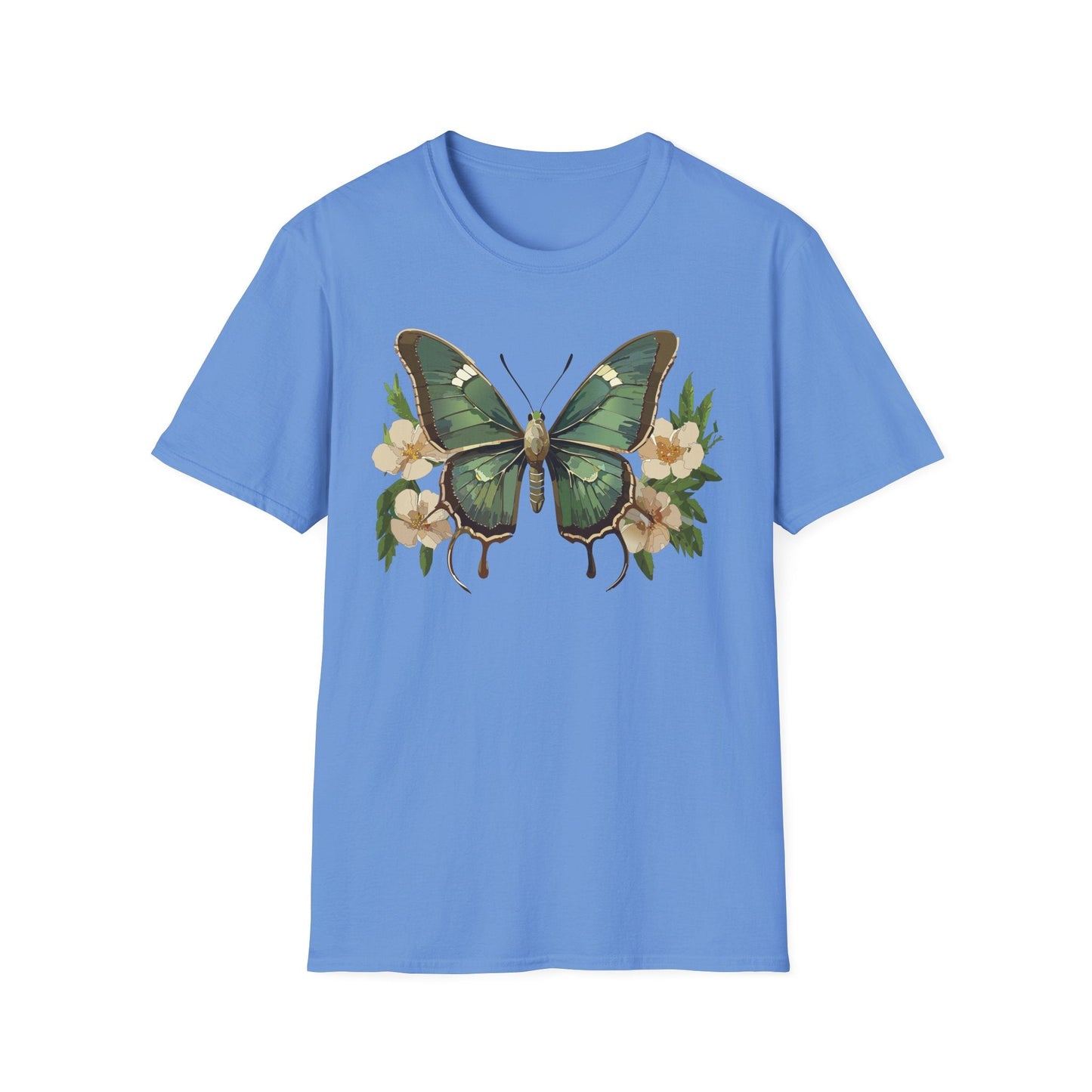 Butterfly Shirt Monarch Style Unisex T Shirt Gildan Softstyle 64000 100 Percent Ring Spun Cotton