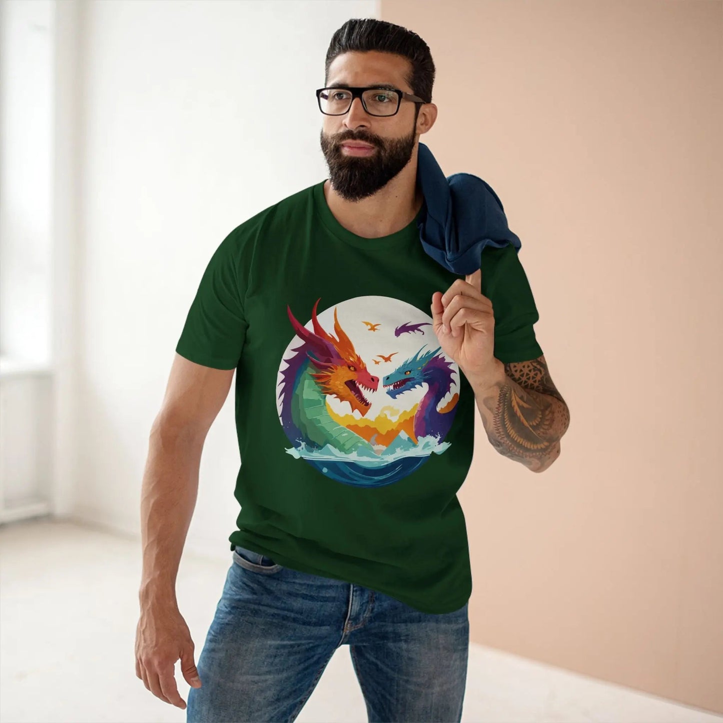 Dragon Graphic Unisex 100 Cotton Staple Tee 20