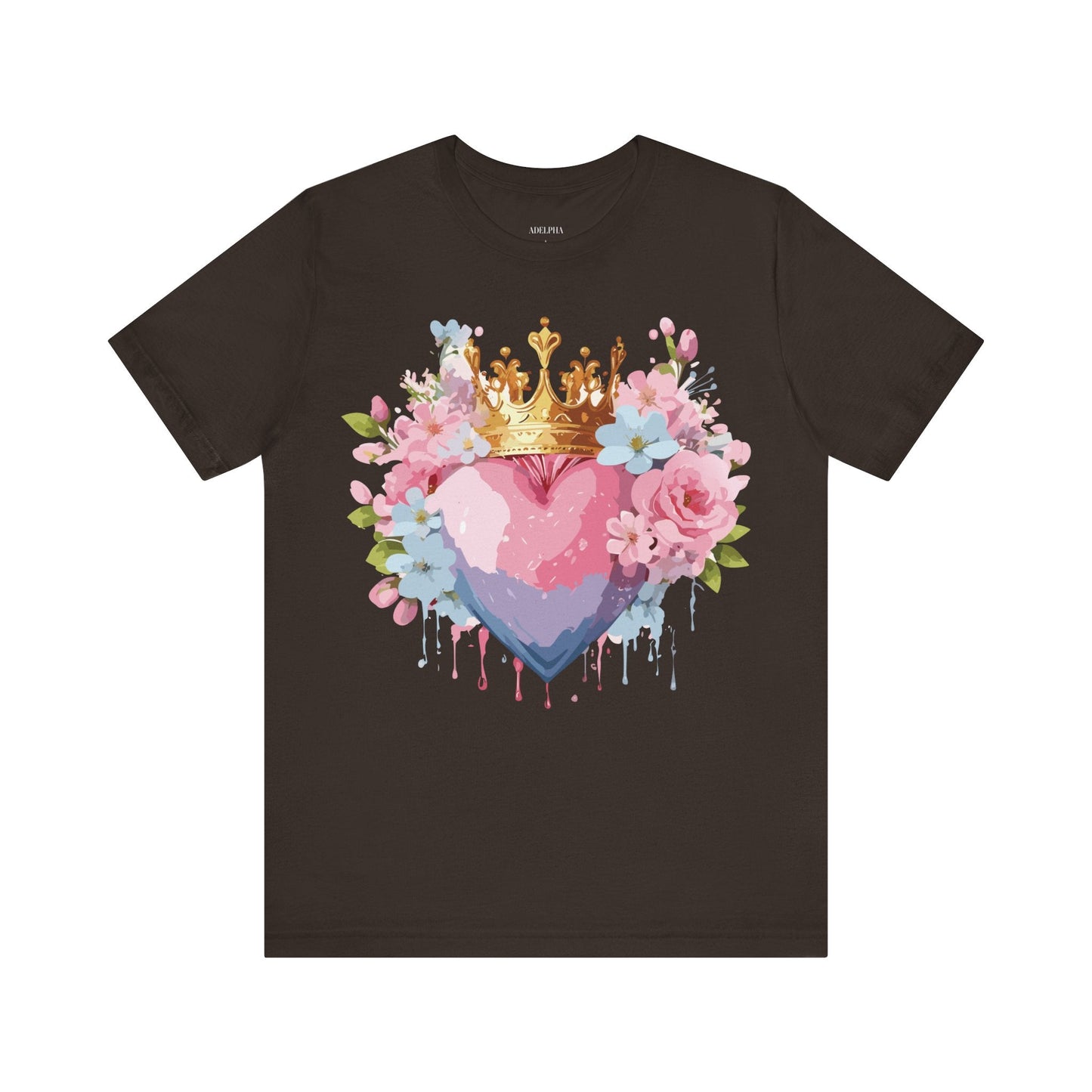Valentine Day Graphic Unisex 100 Cotton Vintage Artwork with Love and Flower Design Tee 18