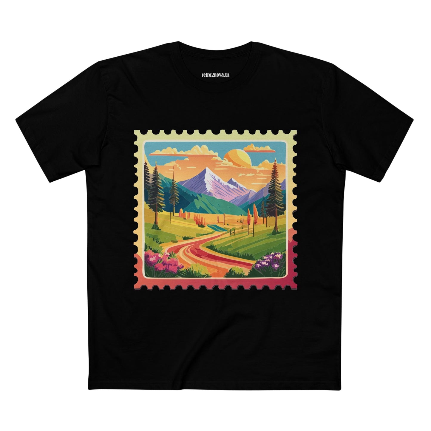 Stamp Shirt Postage Stamp Tee Unisex Premium Cotton With Original Art Design Retro2Nova