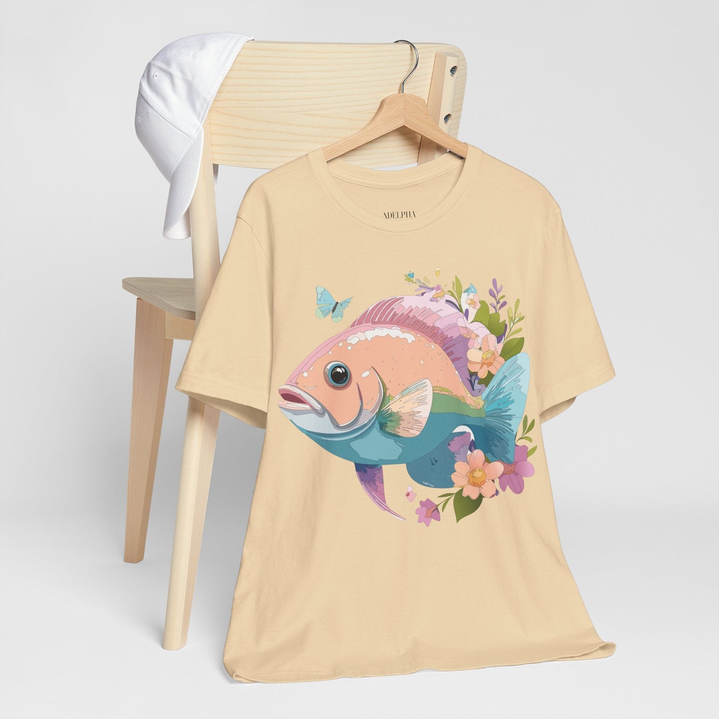 Adelpha Vintage Inspired Graphic Tee Unisex Jersey Short Sleeve Art Design Shirt