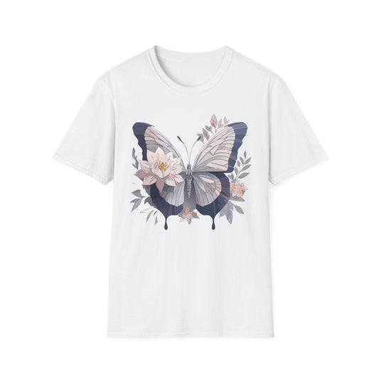 Butterfly T Shirt Unisex Monarch Print Softstyle Cotton Tee for Everyday Comfort