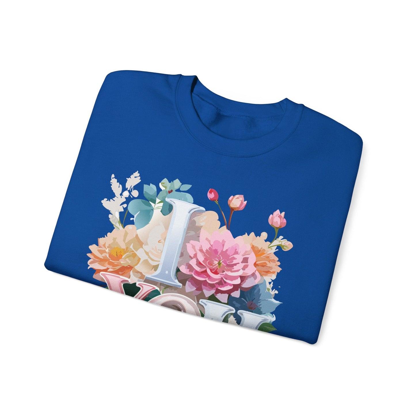 Floral Love Sweatshirt Valentines Day Unisex Crewneck Cozy Flower Design For All Season Wear