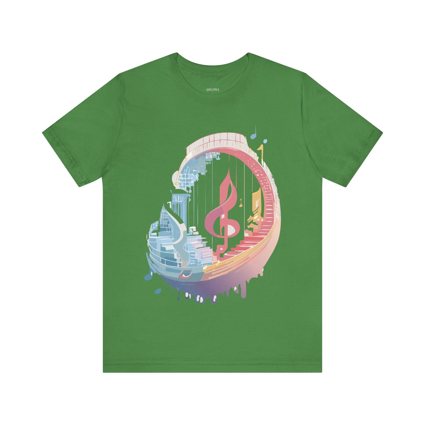 Music Graphic Unisex 100 Cotton Vintage Art with Musical Elements Tee 33