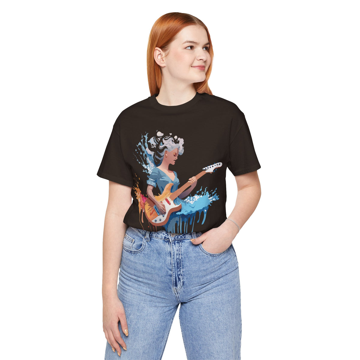 Music Graphic Unisex Cotton Bella+Canvas Tee with Art Design m87