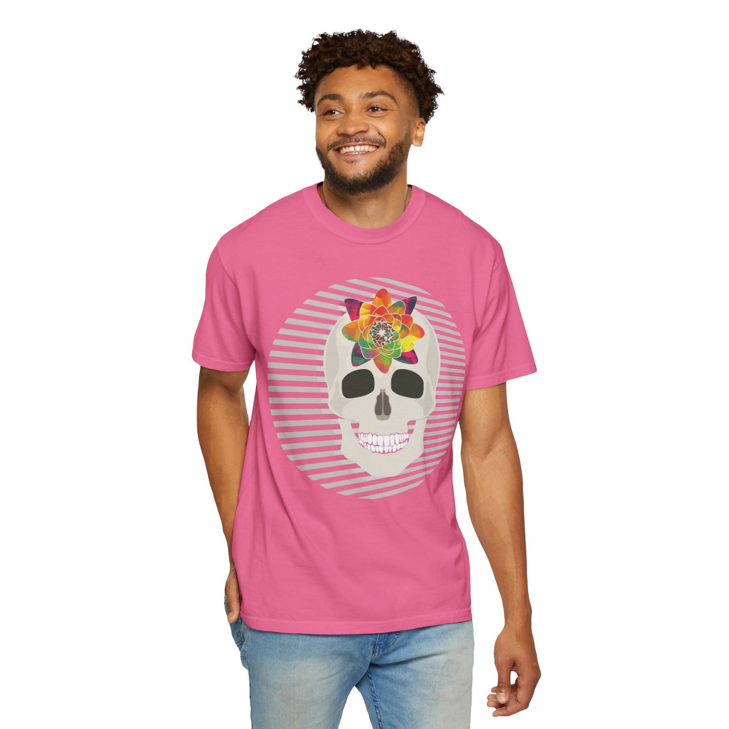 Unisex Cotton Tee Shirt with Skull