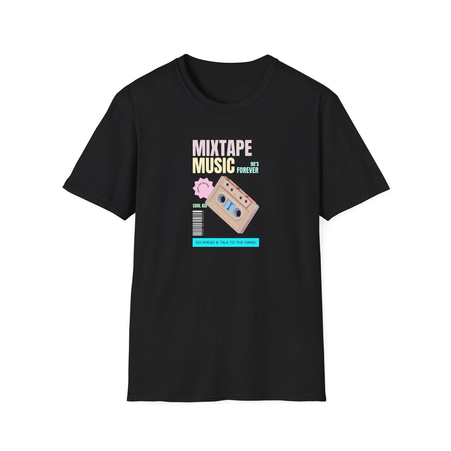 Mixtape Music T-Shirt Unisex Cotton Retro Cassette Graphic Tee