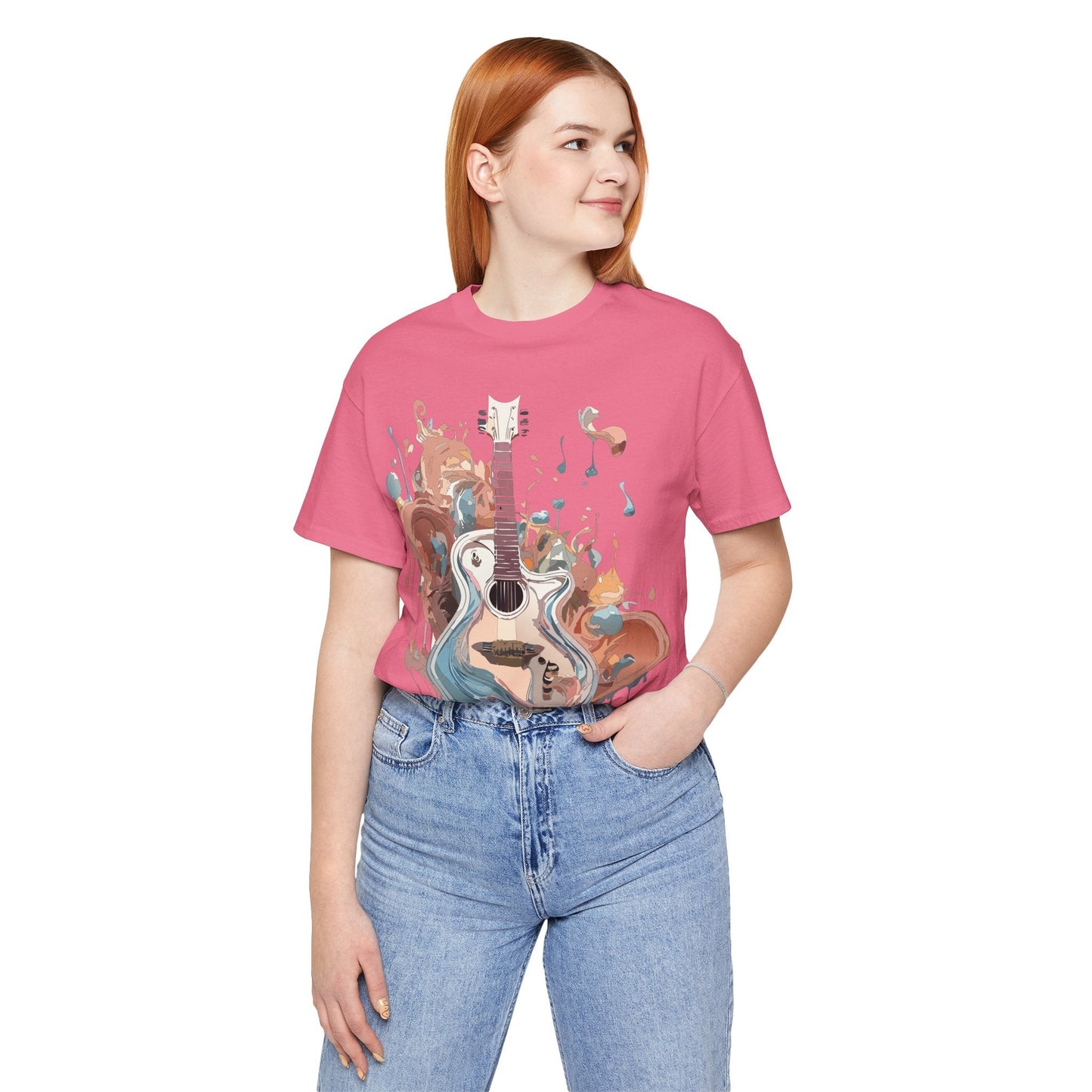 Music Graphic Unisex 100 Cotton Vintage Art with Musical Elements Tee 56