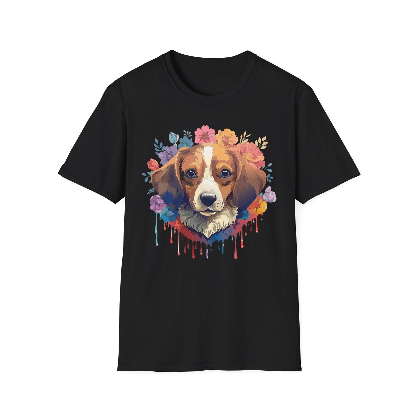 Unisex Dog Shirt Animal Print Tee Gildan Softstyle 64000 Cotton