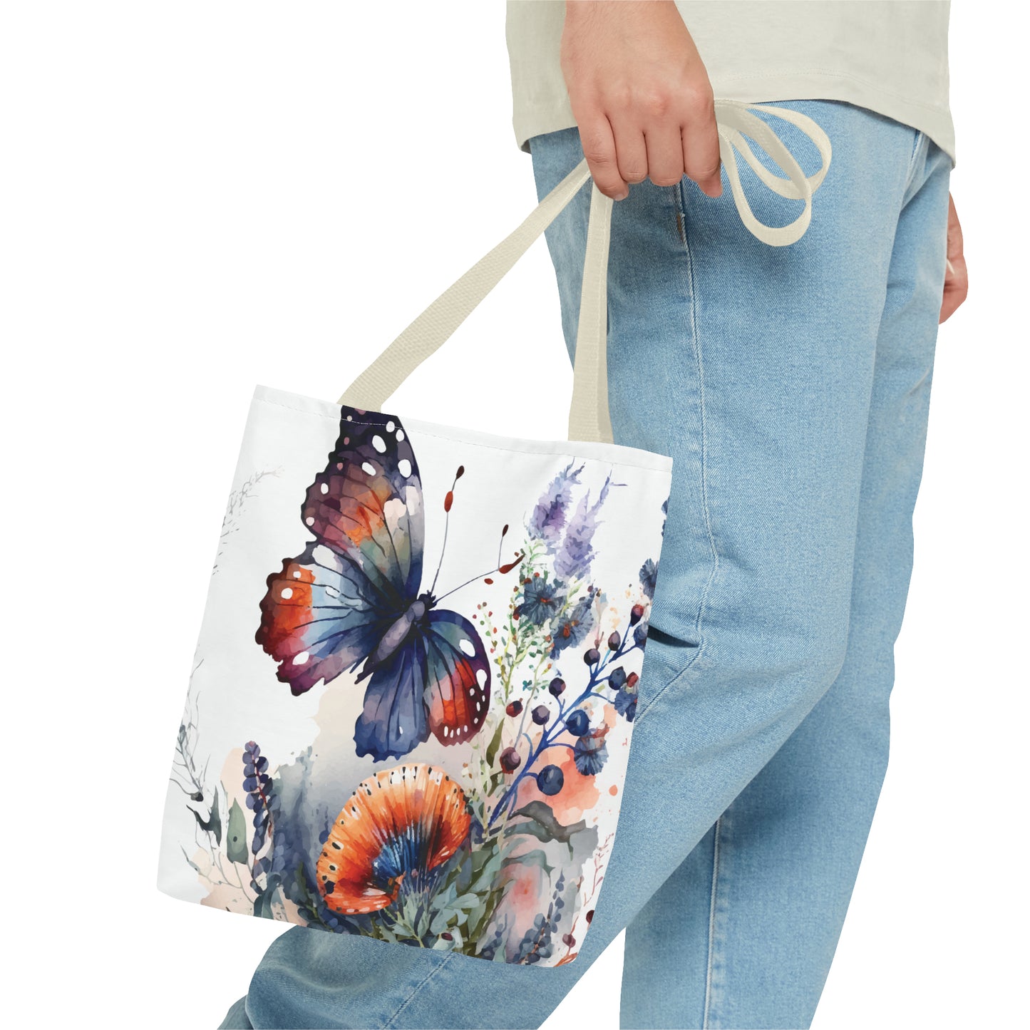 Canvas Bag with Butterfly Prints