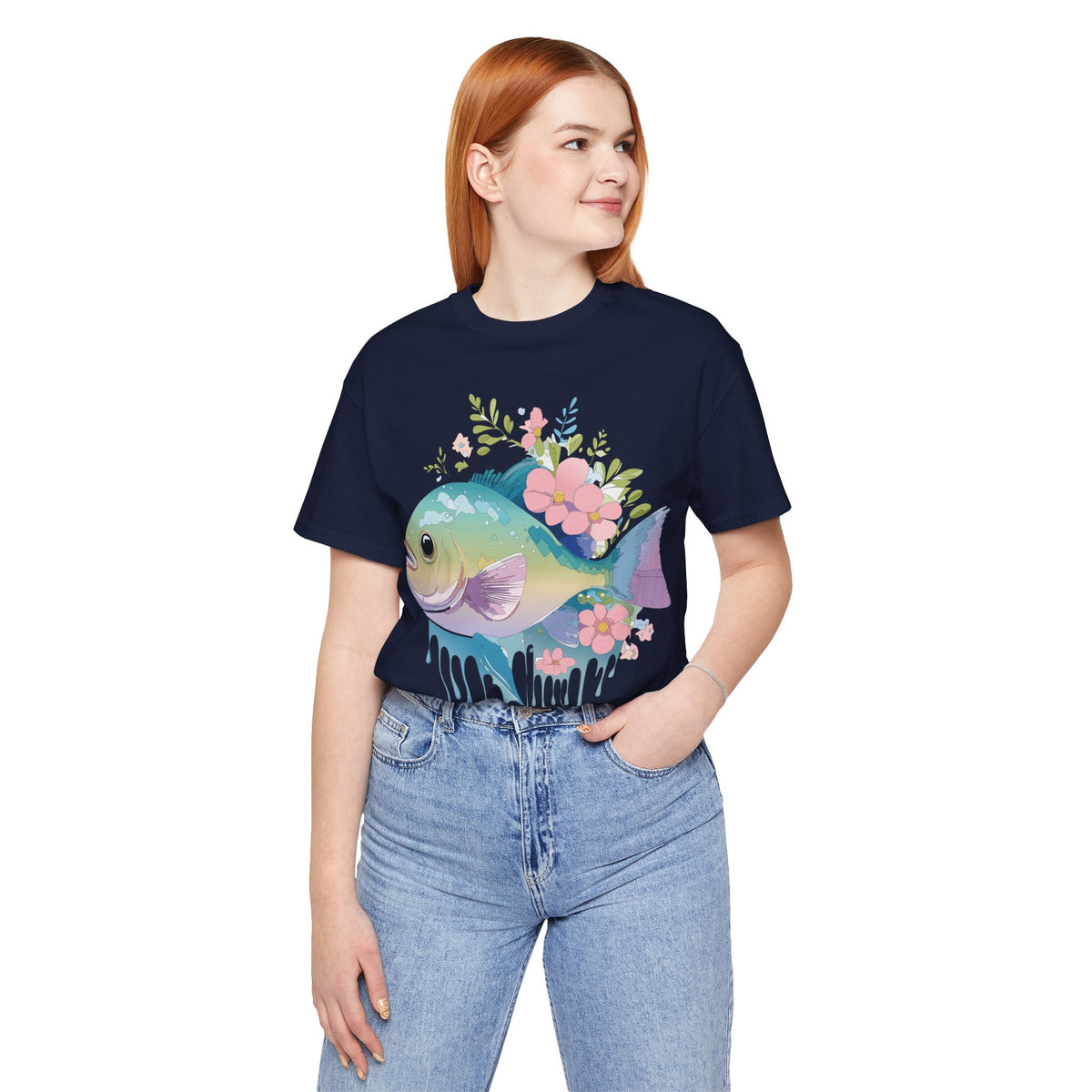 Fish Graphic Design Tee Bella+Canvas Unisex 100 Cotton Tee Shirt a1010