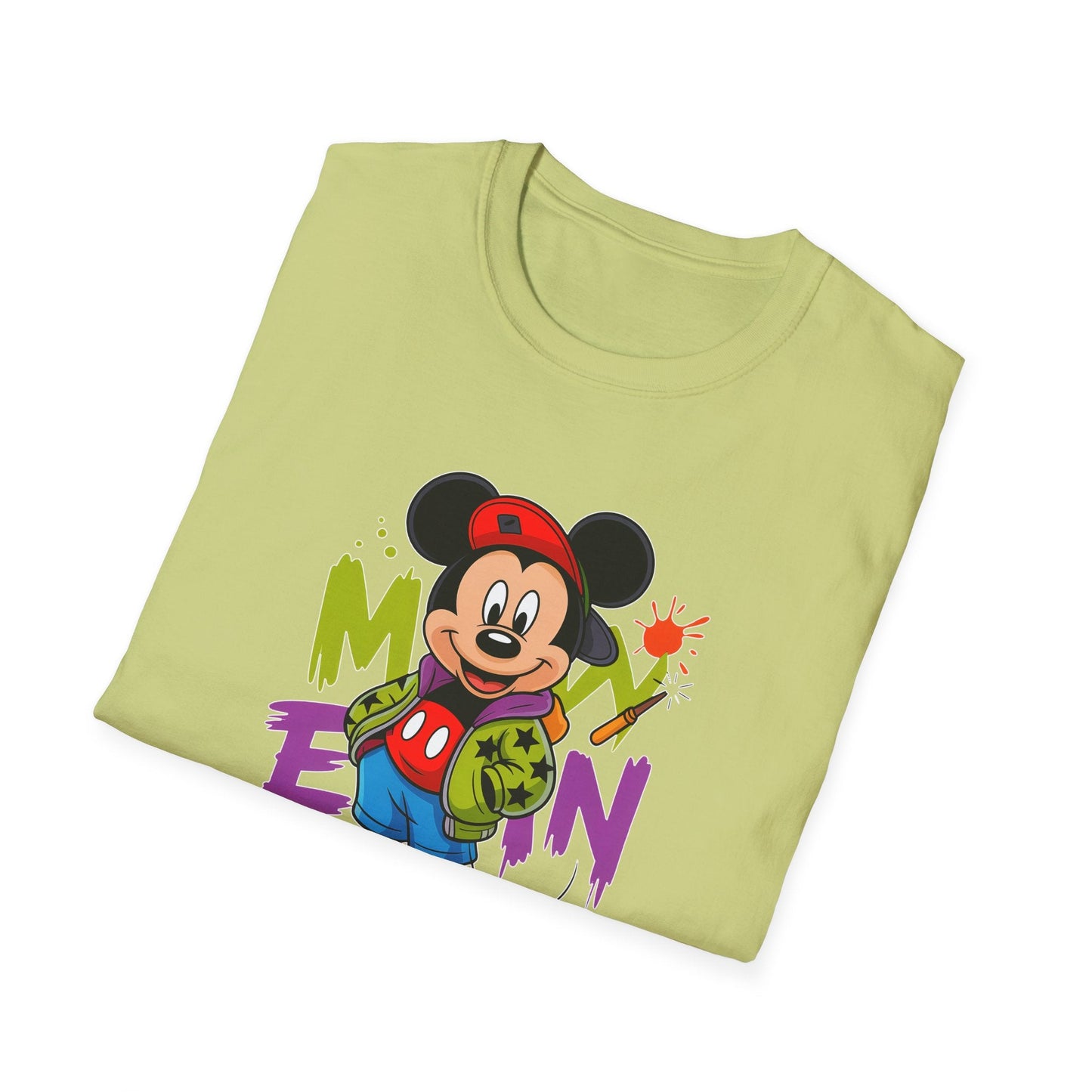 Unisex Cartoon T Shirt With Animals Animation Tee Premium Softstyle Gildan 64000