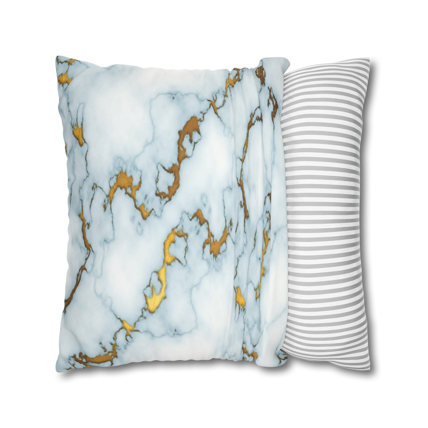 Faux Suede Pillowcase with Abstract print