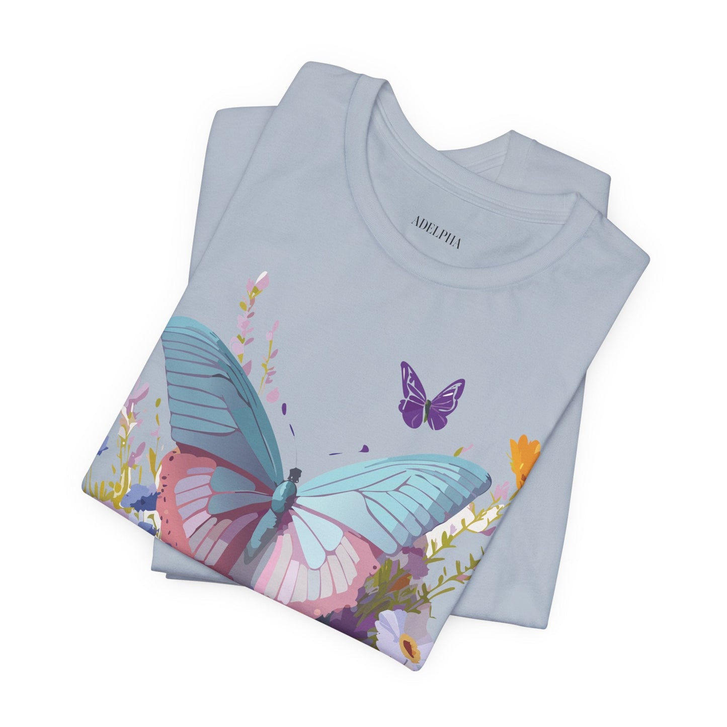 Butterfly Graphic Tee Unisex Short Sleeve Jersey Vintage Artwork Adelpha