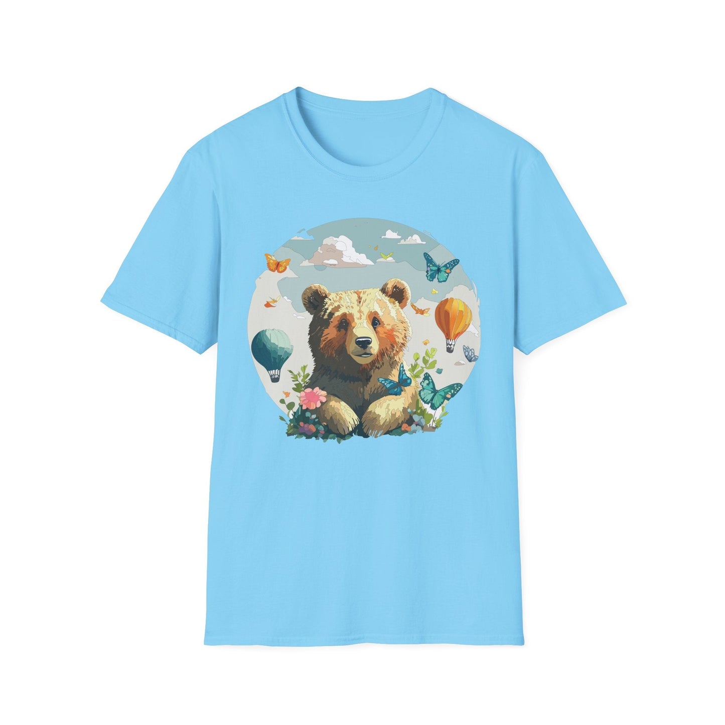 Bear T Shirt Unisex Teddy Bear Tee Softstyle 64000 Breathable Everyday Wear For All Ages