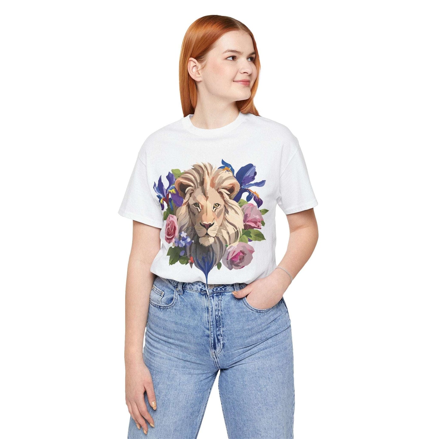 Adelpha Lion Graphic T Shirt Unisex Short Sleeve Art Design Tee Vintage Inspired