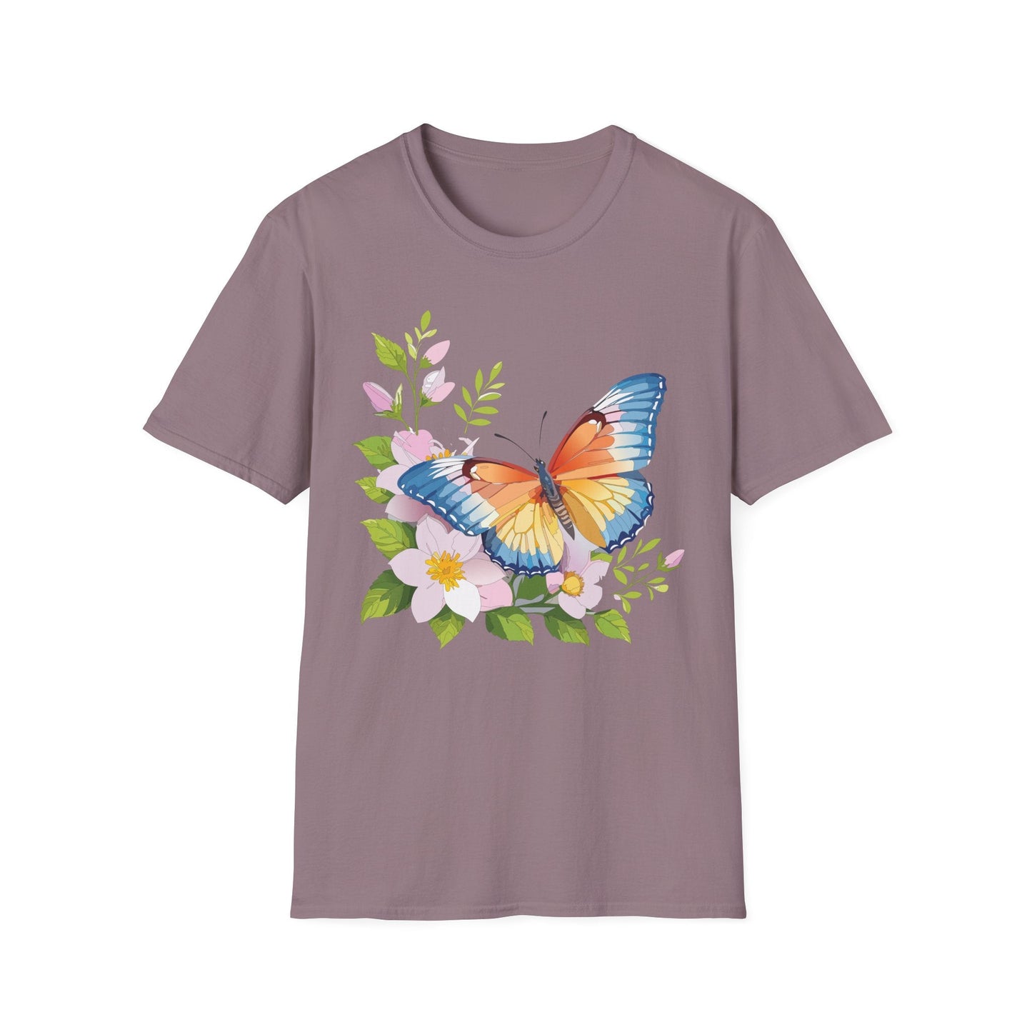 Butterfly T Shirt Unisex Monarch Design Gildan Softstyle 64000 Ring Spun Cotton Tee