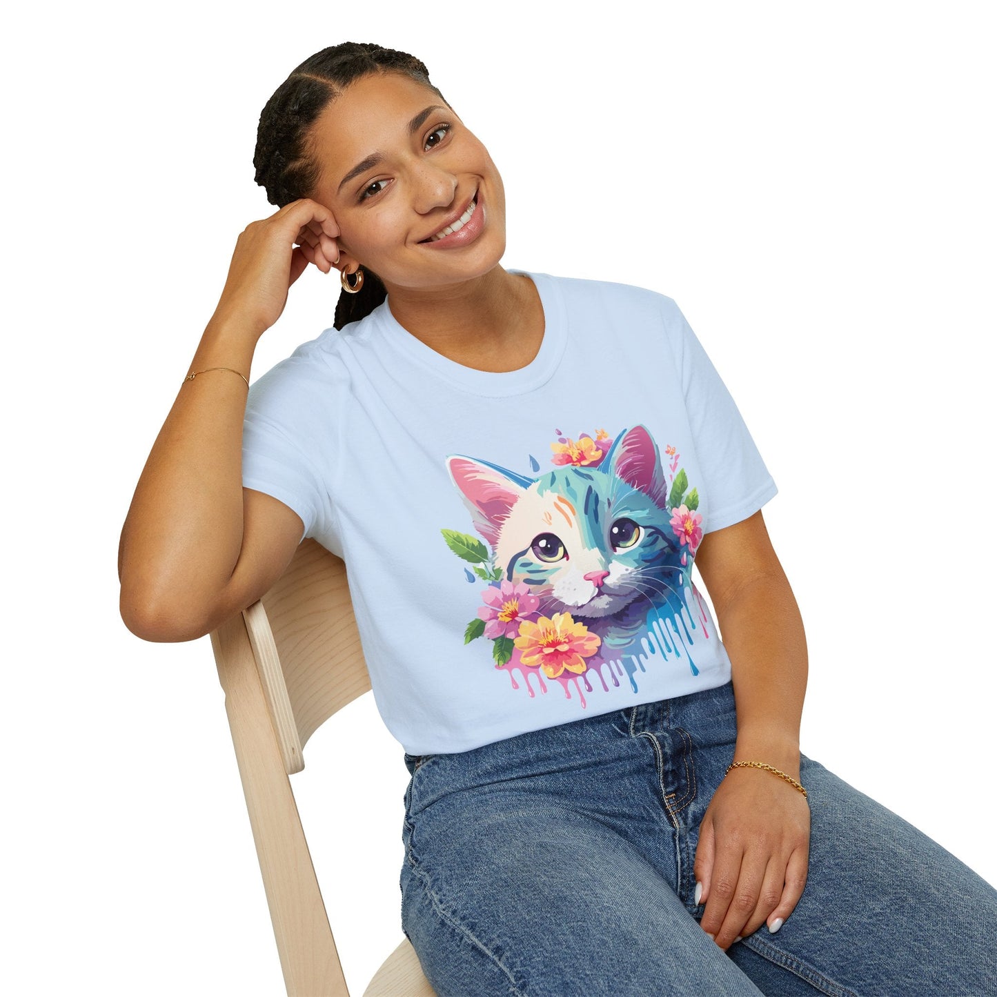 Cat Shirt Unisex Cat Lover Tee Premium Gildan Softstyle 64000 Lightweight