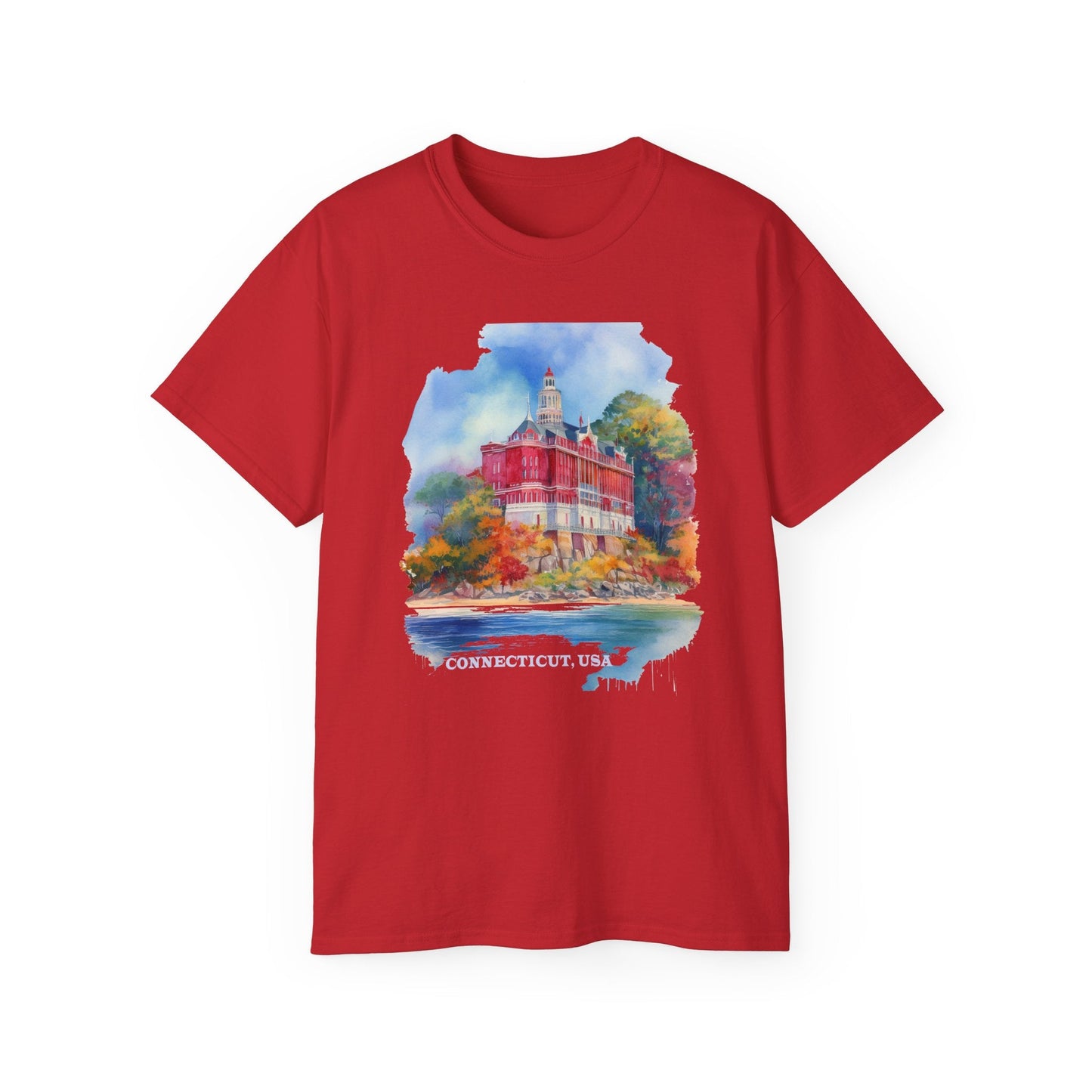 Connecticut Graphic Unisex Cotton T‑Shirt 2