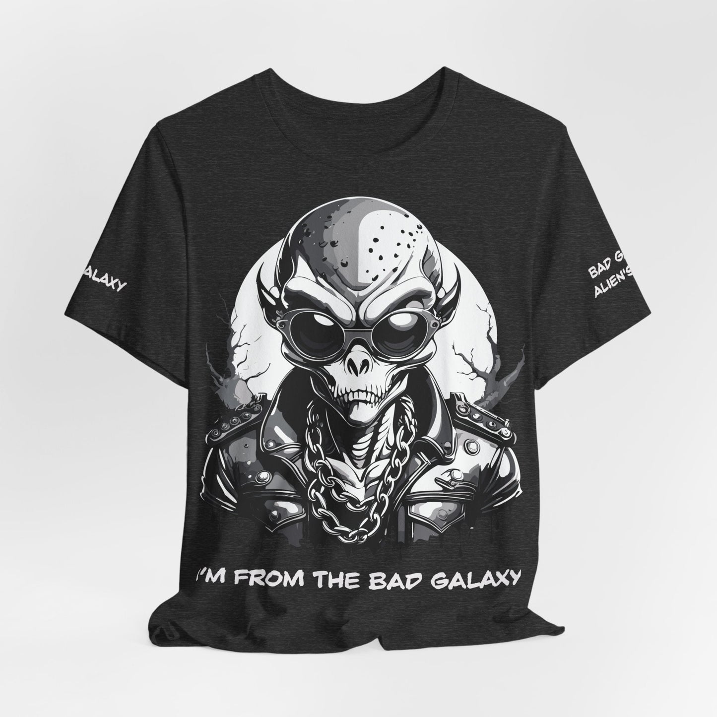 Alien Tee Shirt From Bad Galaxy 100 Percent Cotton Made to Order Eco Friendly Non Toxic Inks