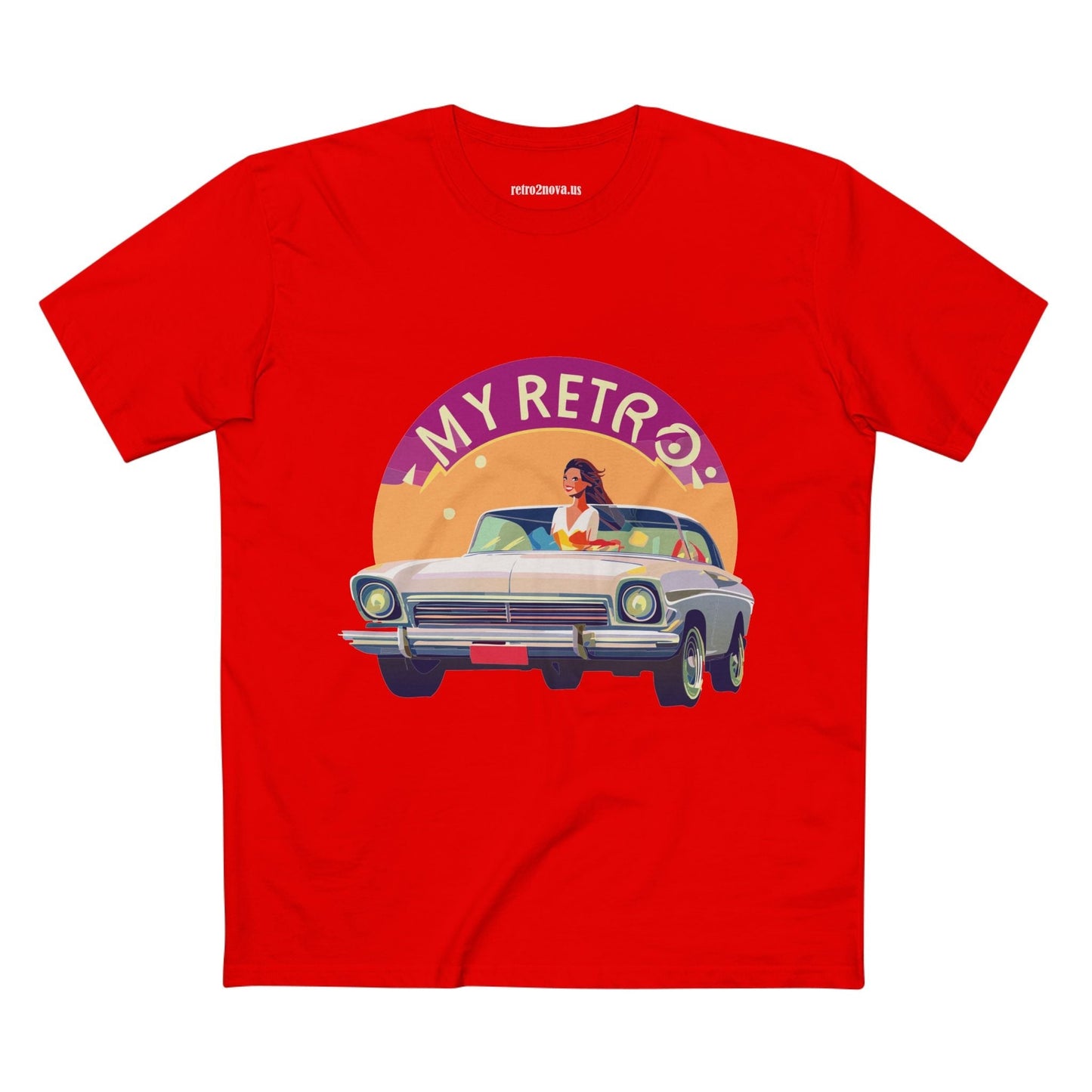 Retro Car Shirts Vintage Car RC-26 Unisex Premium Cotton Tee With Original Art Design