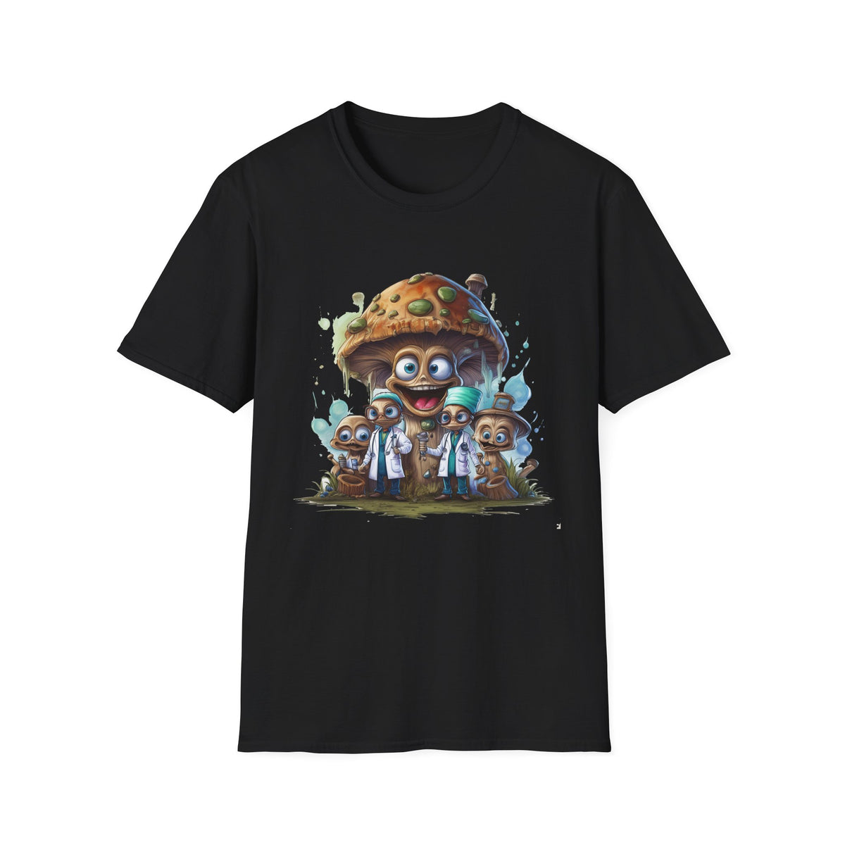 Funny Mashroom Cartoon  Graphic Tee Gildan Unisex 100 Cotton Tee Shirt c17