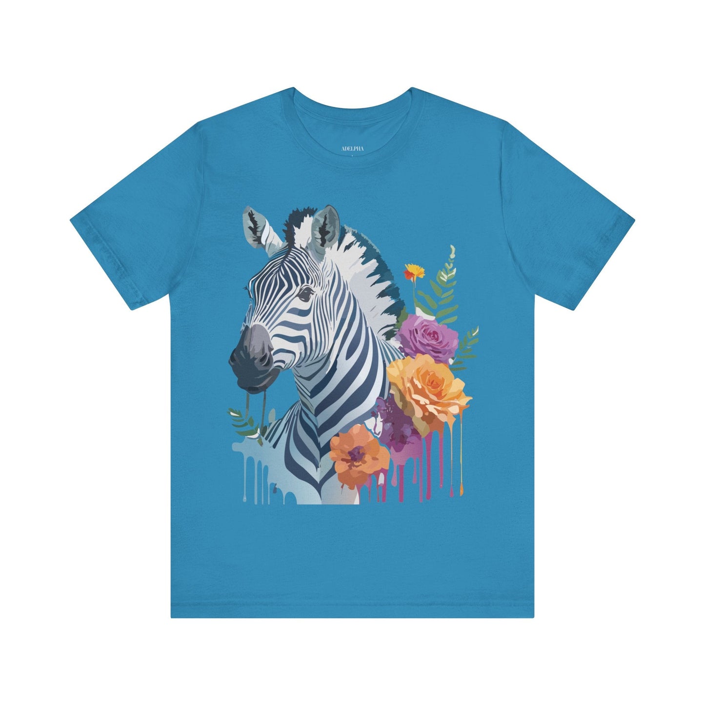 Zebra Graphic Unisex 100 Cotton Vintage Animal Art T-Shirt 4