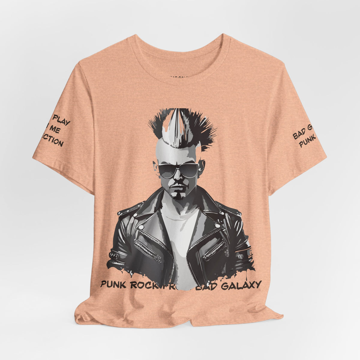 Punk Rock Graphic Unisex Cotton Bella+Canvas Tee with Art Design b34