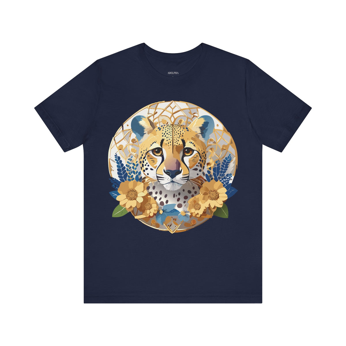 Medallion Graphic Unisex Cotton Bella+Canvas Tee with Floral Art Design n146