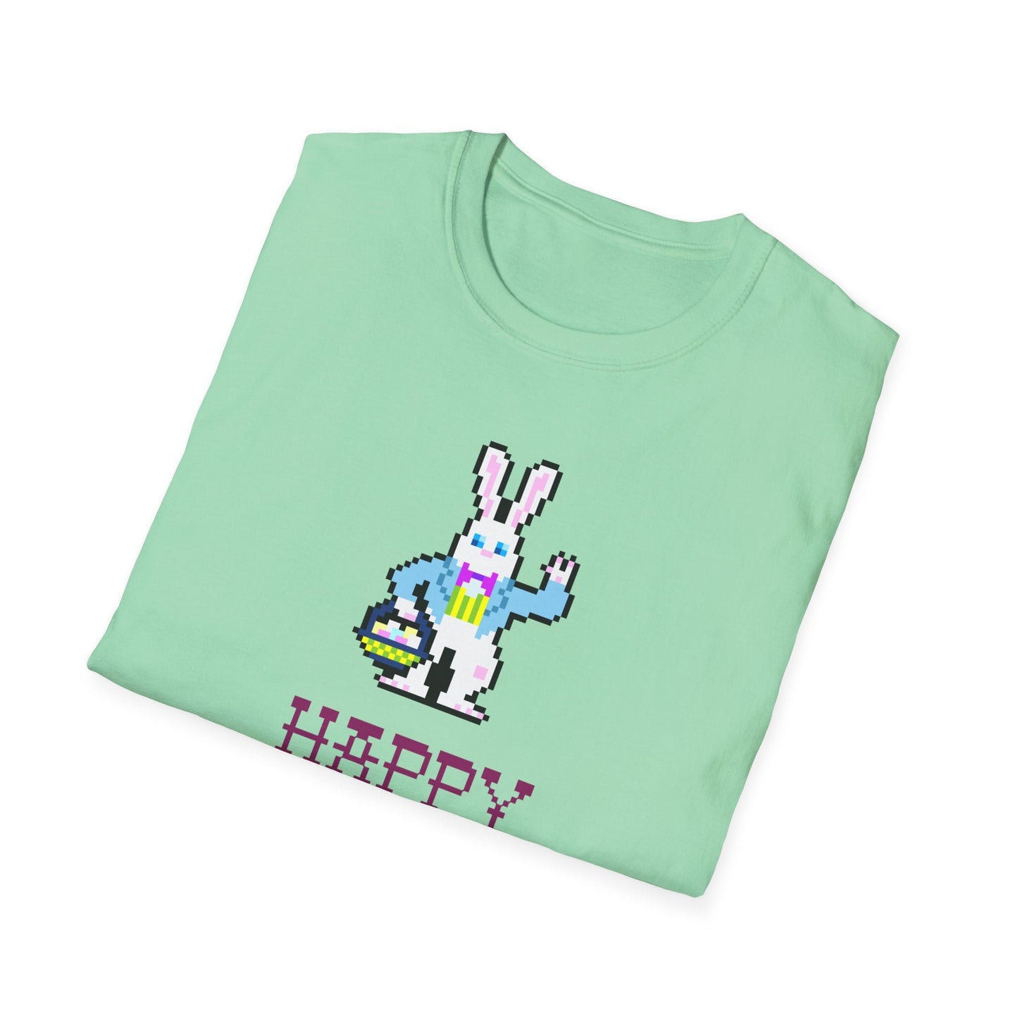 Funny Easter T Shirt With Signature And Prints Unisex Gildan Softstyle Cotton Tee Design