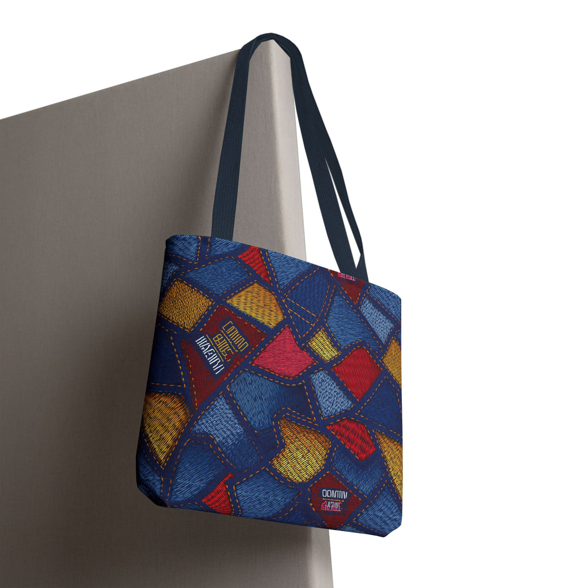 Denim Fabric Imitation Print Unisex Canvas Bag Poly Spun 3 Sizes Tote Bag 140