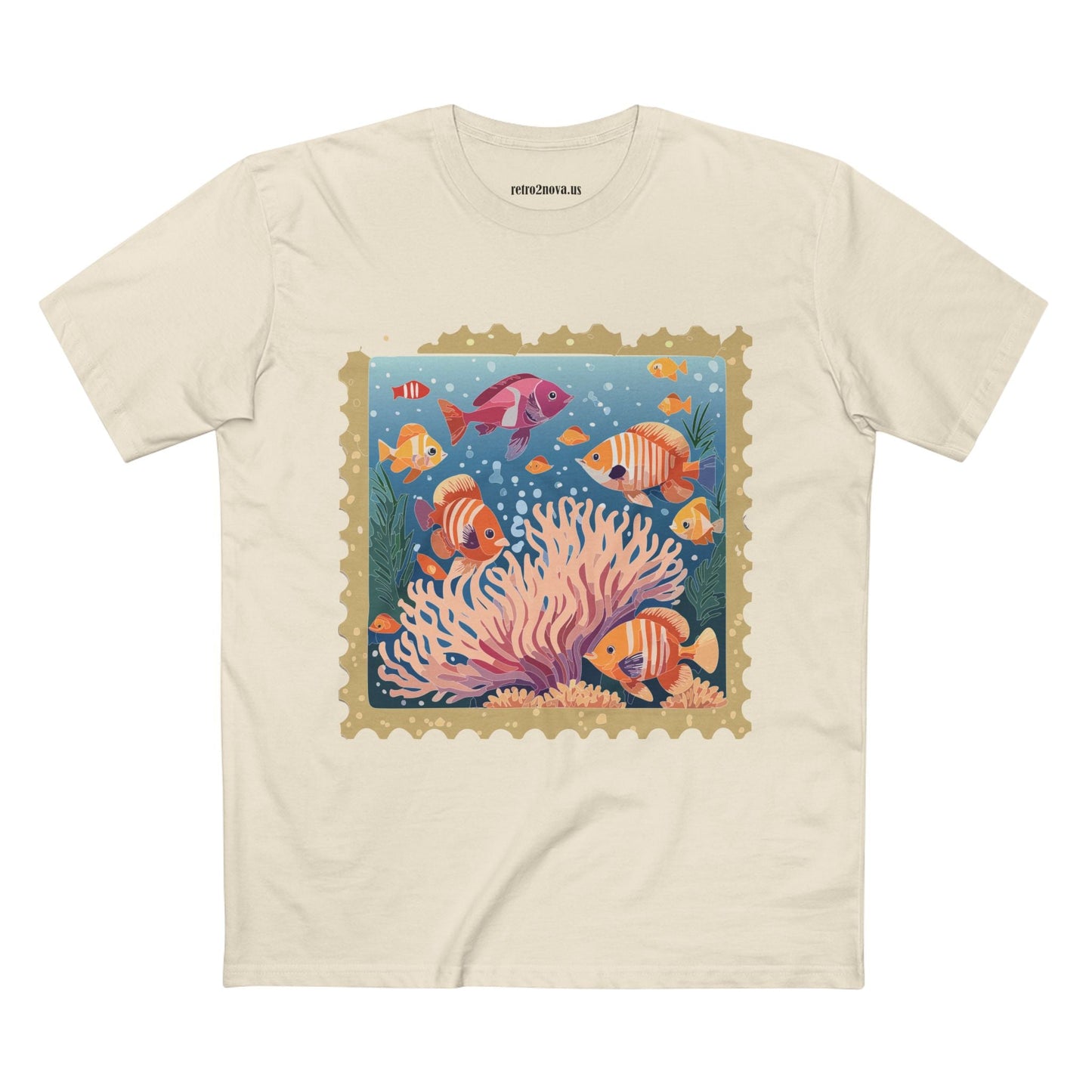 Postage Stamp Shirt Unisex Tee Art Design Premium Cotton Staple Shirt PS19 Limited Edition