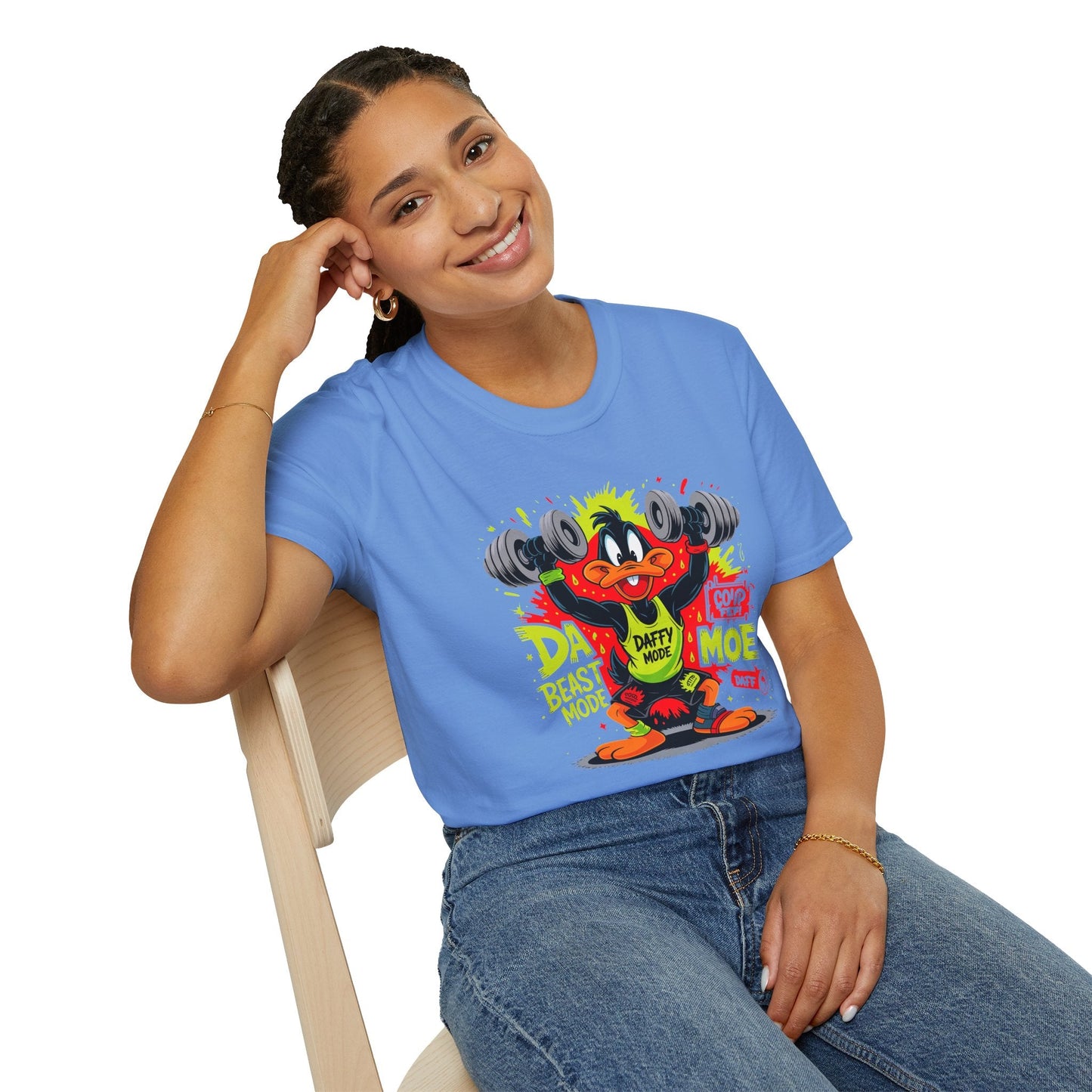 Unisex Cartoon T Shirt With Animation Design Funny Animals Tee Softstyle Gildan 64000