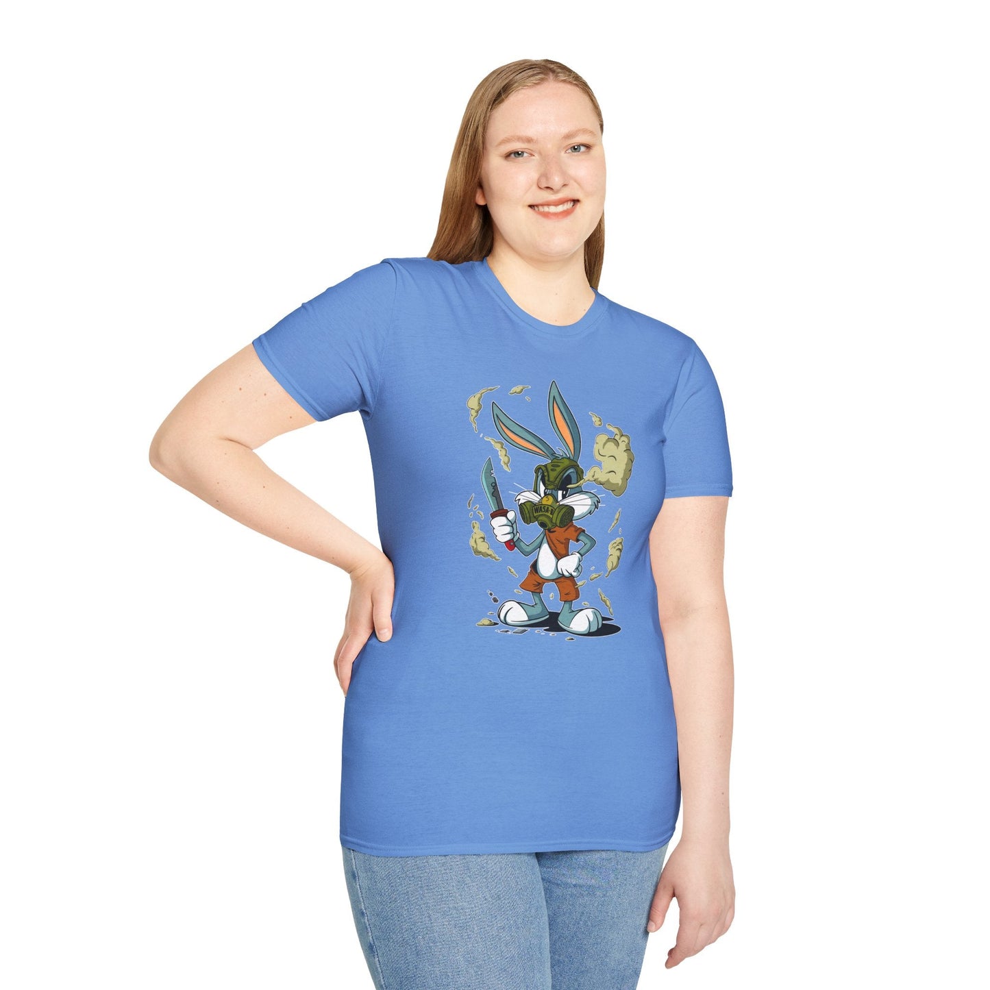 Bugs Bunny T Shirt Unisex Cartoon Graphic Tee Softstyle Gildan 64000 Short Sleeve