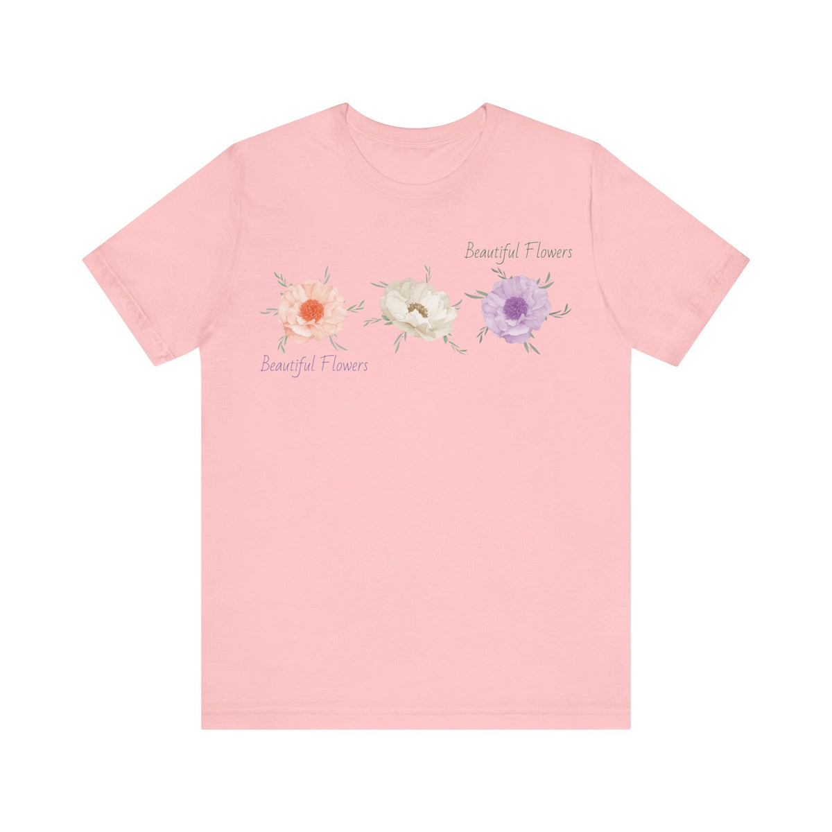 Floral Graphic Tee Shirt - Bella+Canvas Unisex 100 Cotton 50
