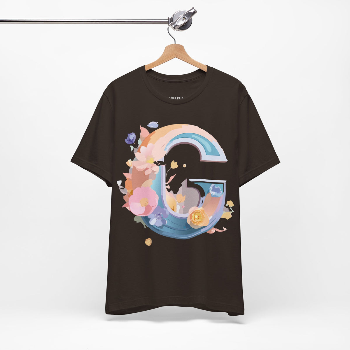 Letter G Graphic Unisex Cotton Bella+Canvas Tee with Art Letter Design